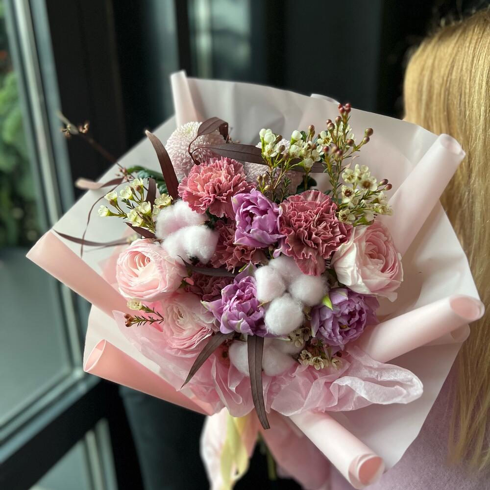 тюльпанов и диантусов «Лавандовая нежность» тюльпанов и диантусов «Лавандовая нежность»